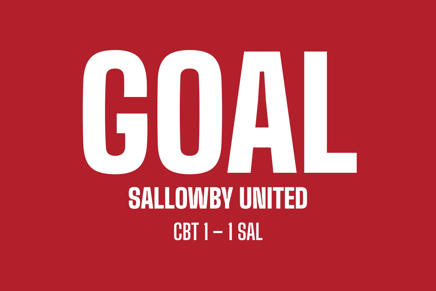GOAL in the visitors’ red, with their name and the new score